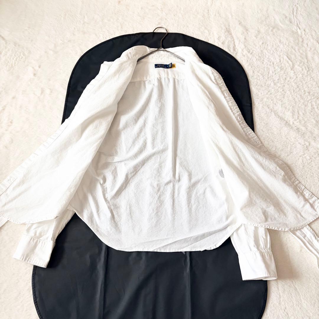 5836 美品✨ ポロラルフローレン タイネックブラウスシャツ 8 ポニーロゴ
