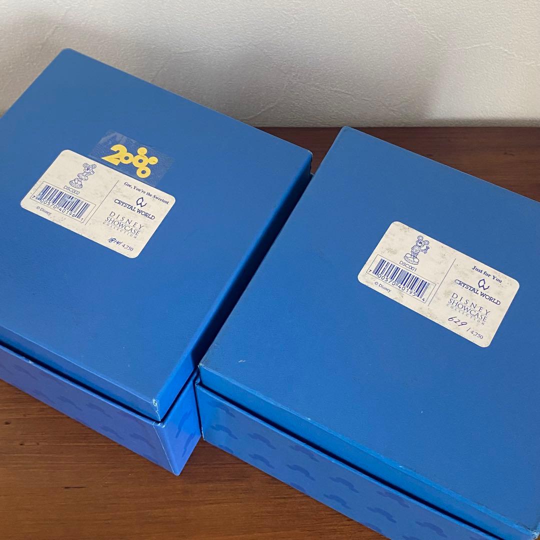 ディズニーショーケース クリスタルワールド ミッキー&ミニー 置物