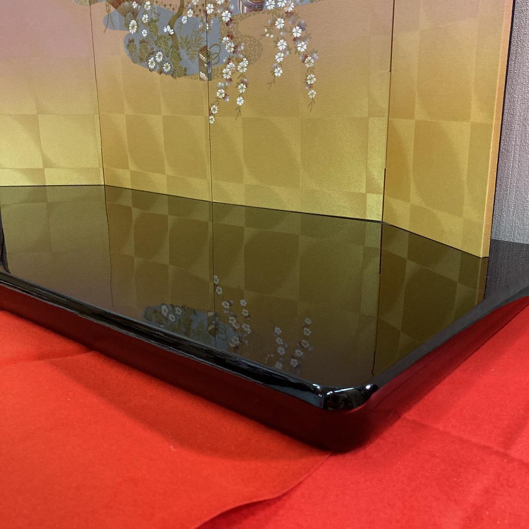 MS3 ひな人形飾り台　台巾105㎝位　黒塗り台　親王飾り台