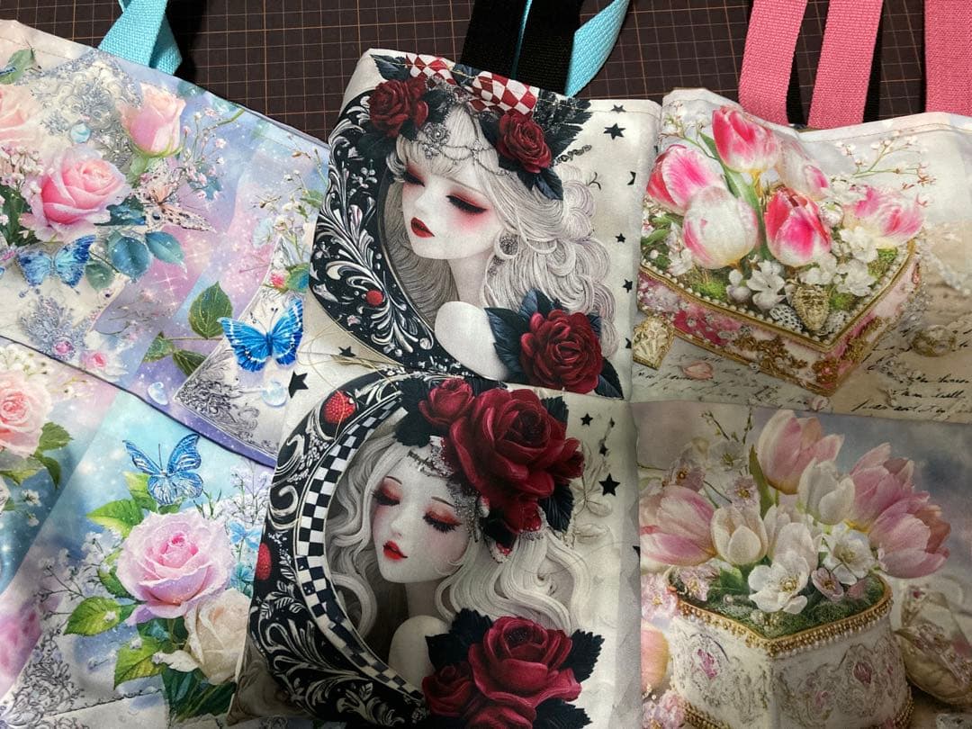 ハンドメイド　トートバッグ