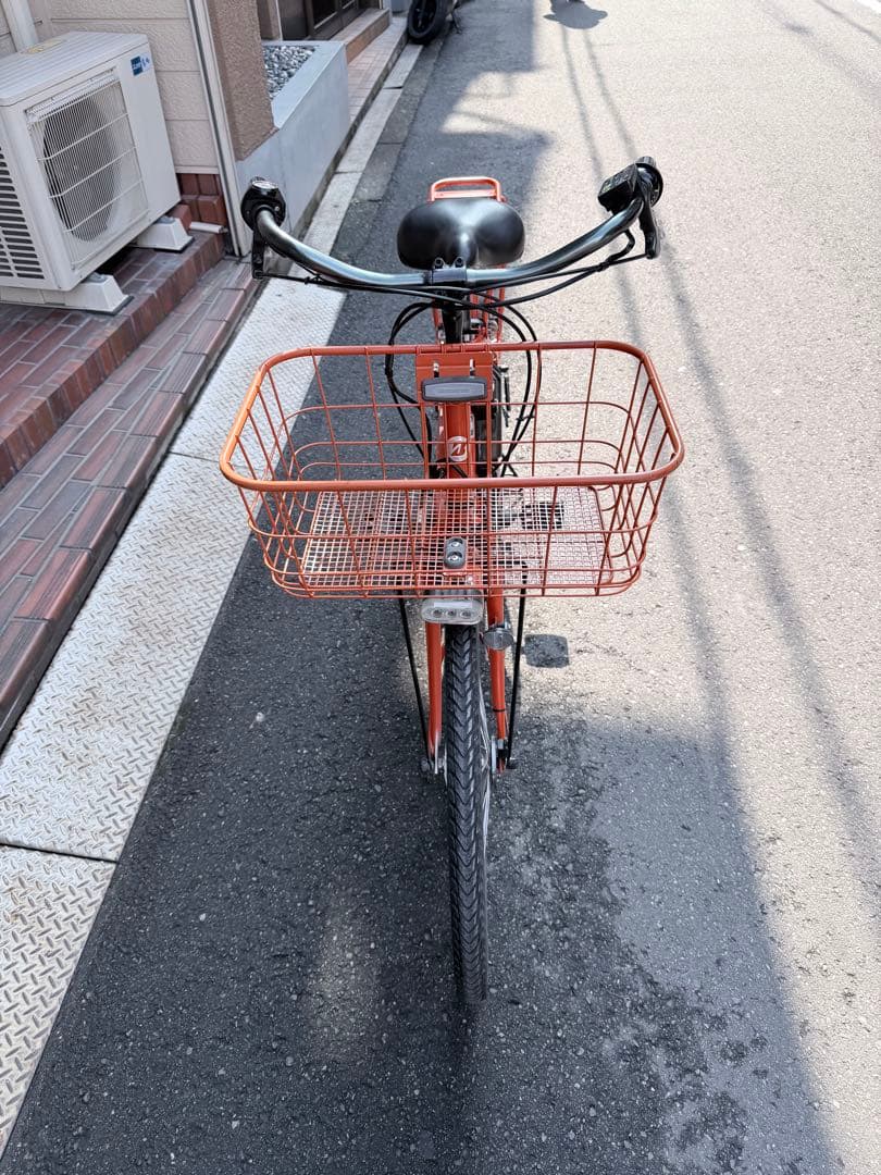大阪府　ブリヂストン　 電動アシスト自転車 オレンジ