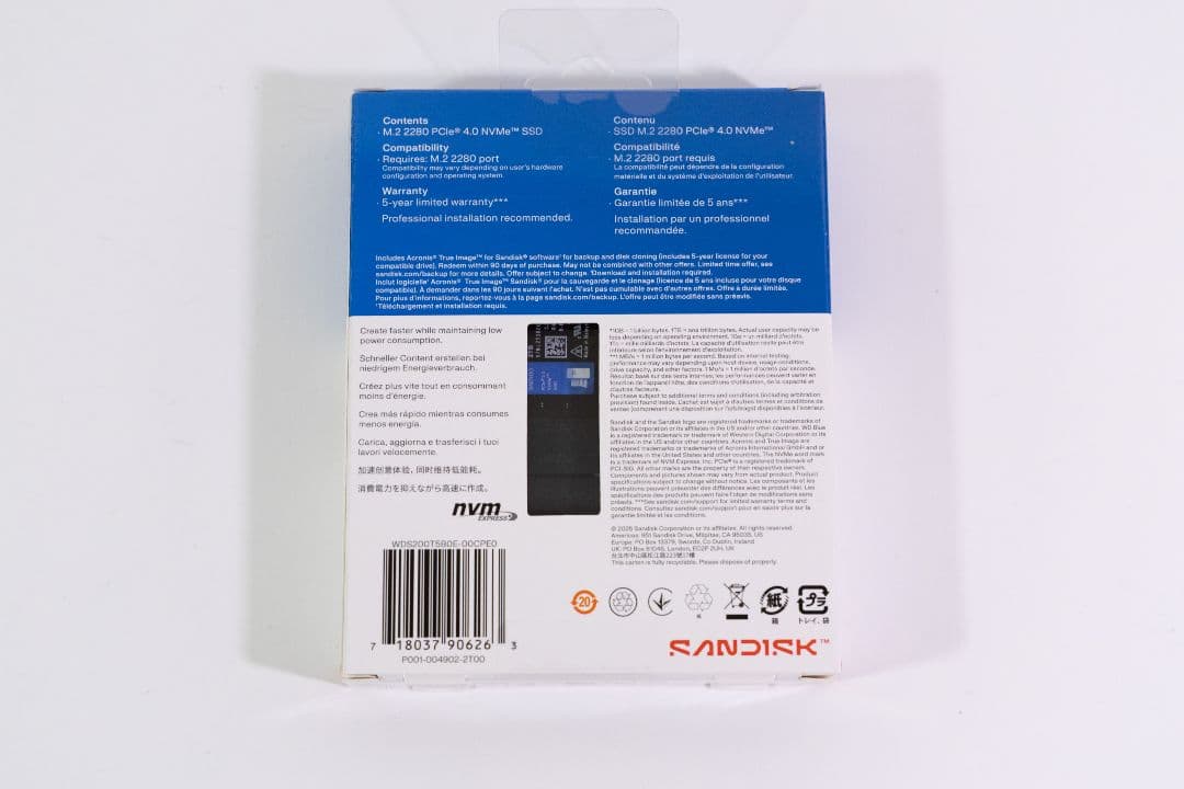 内蔵型SSD WD BLUE SN5100 WDS200T5B0E M.2SSD