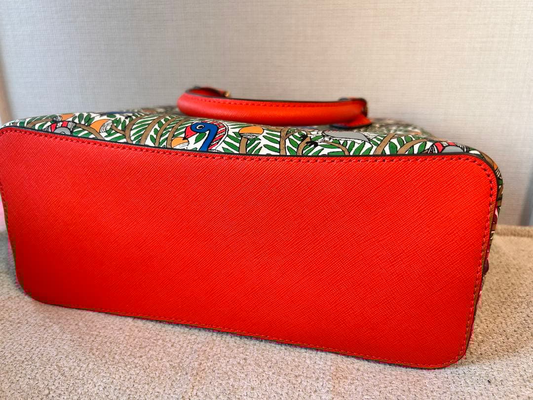 tory burch 鳥柄　ボタニカル柄　ハンドバッグ