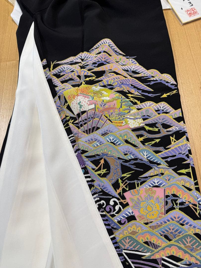 加賀友禅作家中谷文彦黒留袖セット