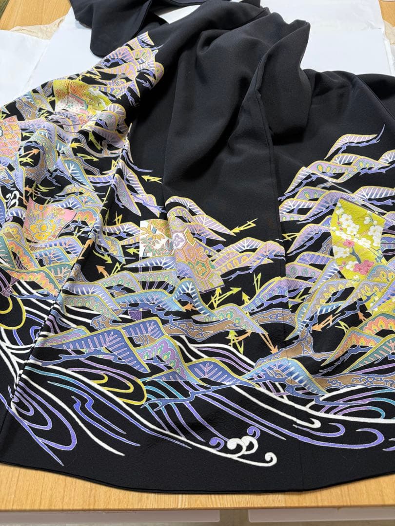 加賀友禅作家中谷文彦黒留袖セット