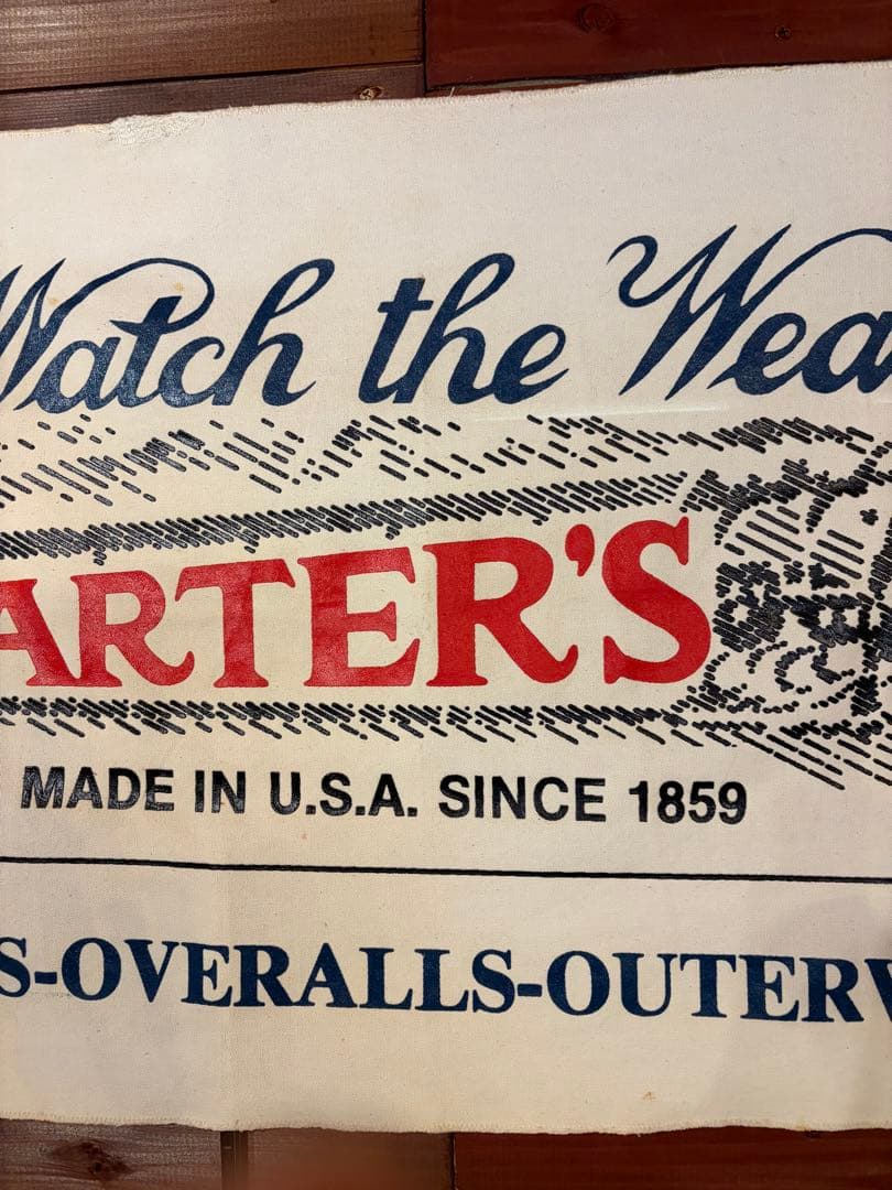 1970s〜90s CARTER'S カーターズ 列車タグ ヴィンテージバナー