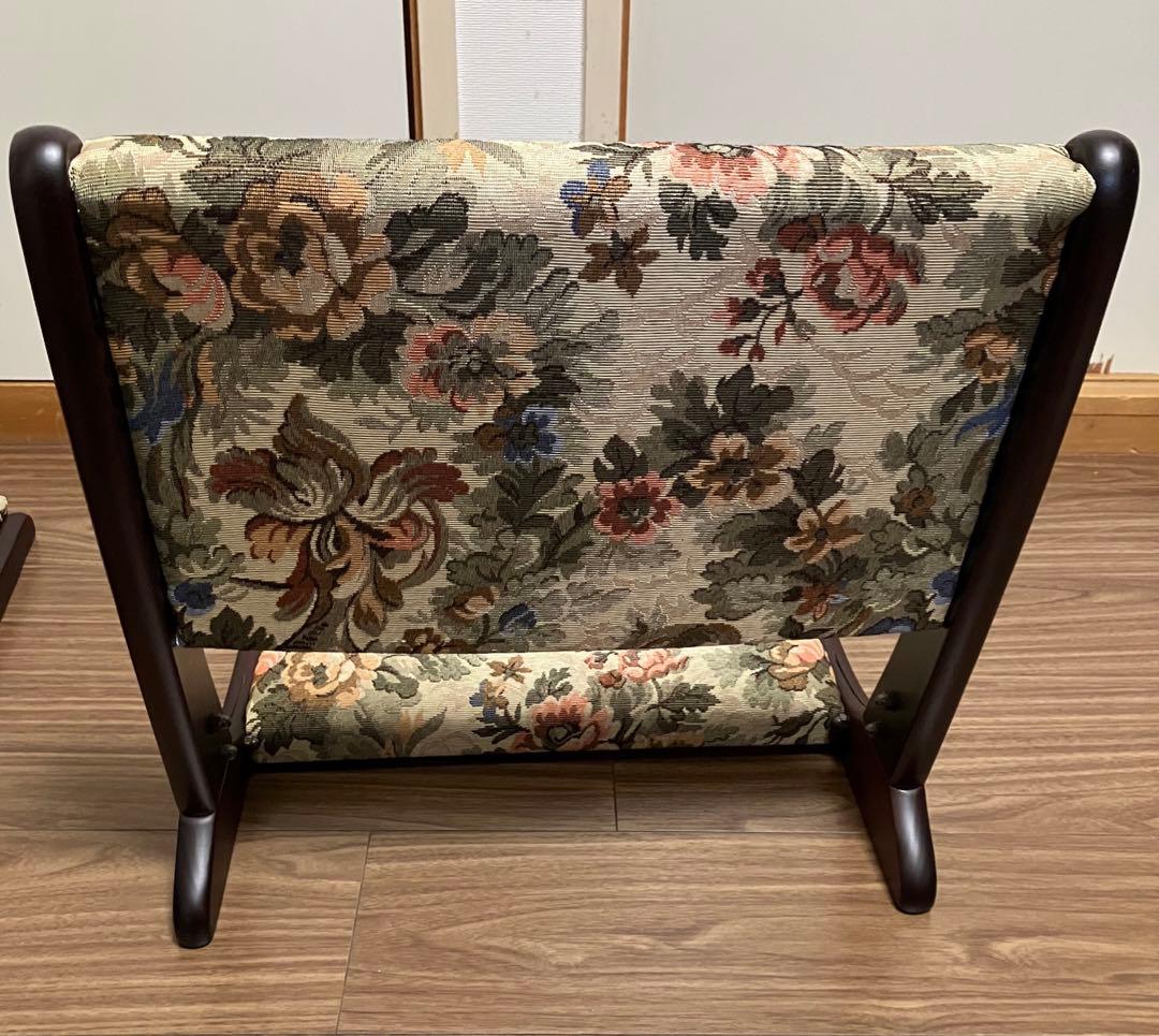 花柄 座椅子 2点セット ナカムラ バラ 薔薇 ローズ柄