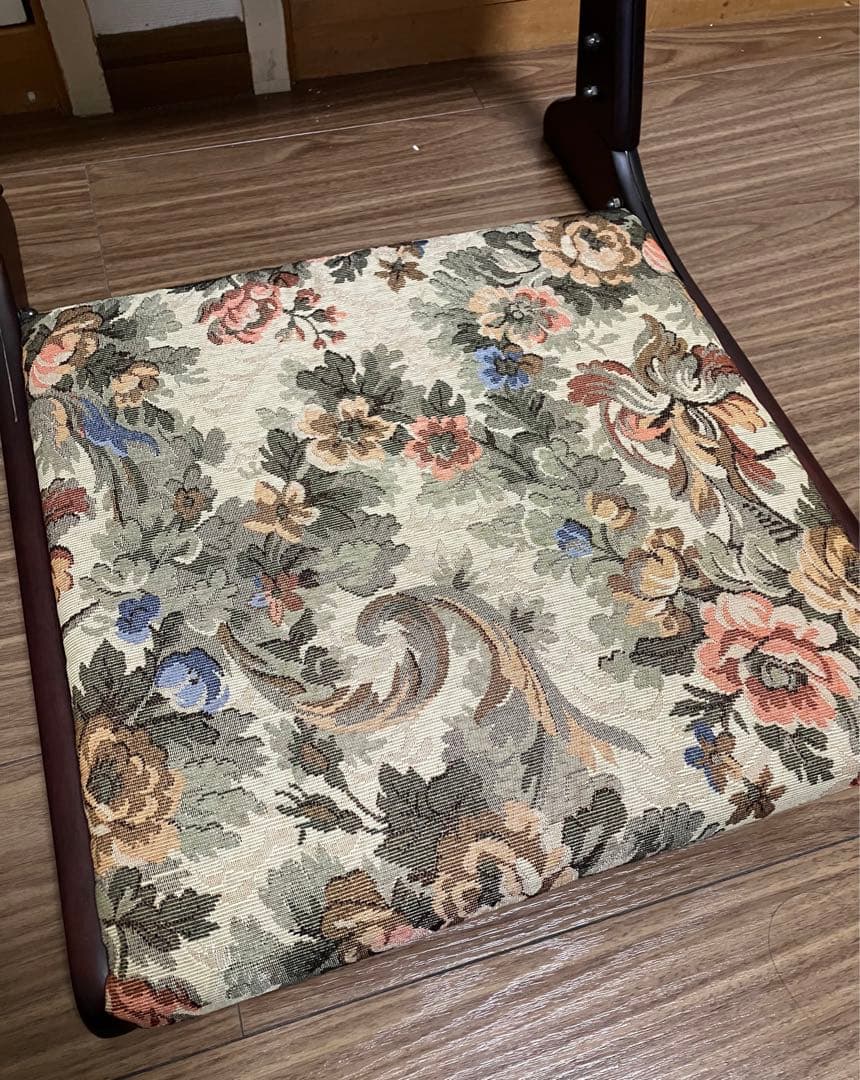 花柄 座椅子 2点セット ナカムラ バラ 薔薇 ローズ柄