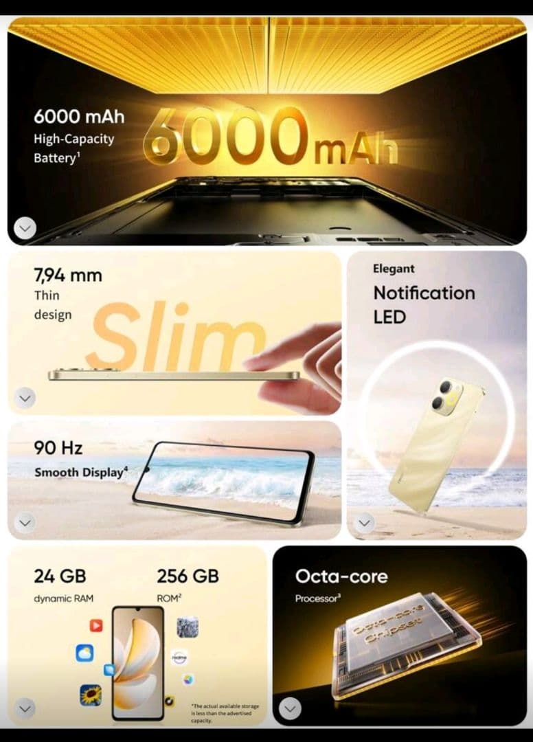 Realme Note 70T 4GB+4GB+256GB(ゴールド)