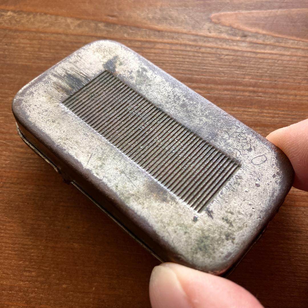 US広告入マッチケース／1800年代／真鍮製／ノベルティ／Match Safe