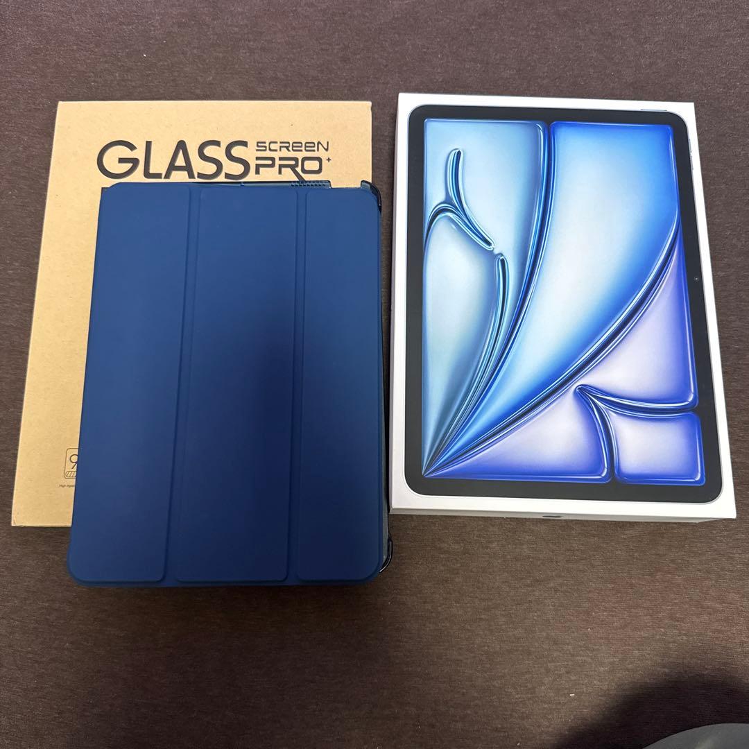 ケース フィルム付き 11インチ iPad Air（M2）256GB ブルー