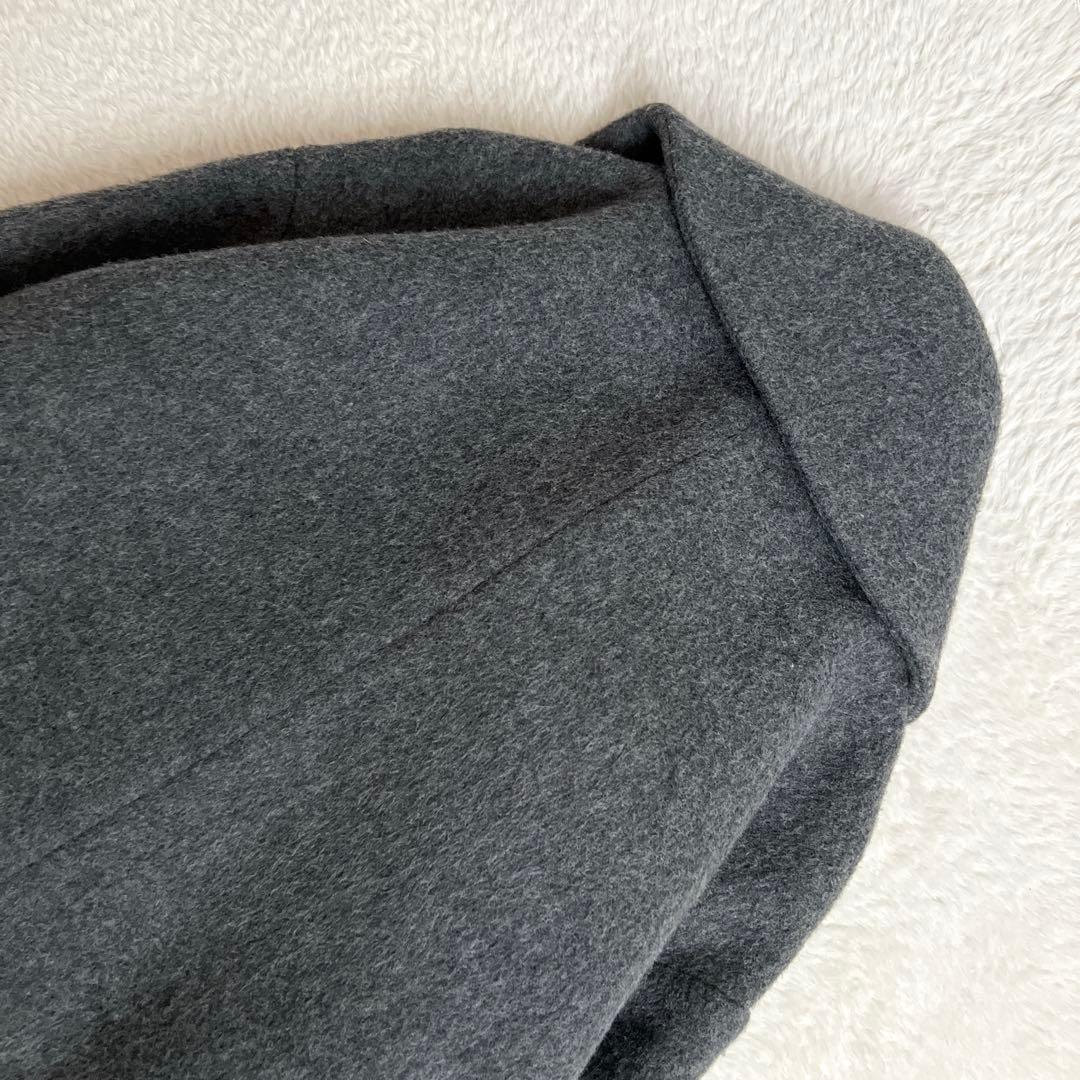 美品✨エンフォルド ウール リバーコート チェスター コクーン グレー×グリーン