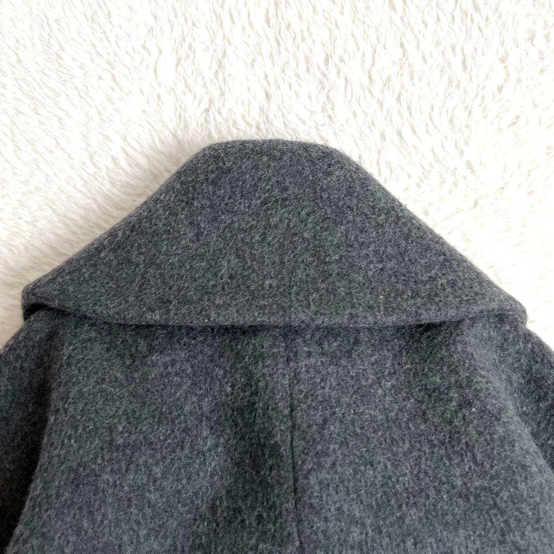 美品✨エンフォルド ウール リバーコート チェスター コクーン グレー×グリーン