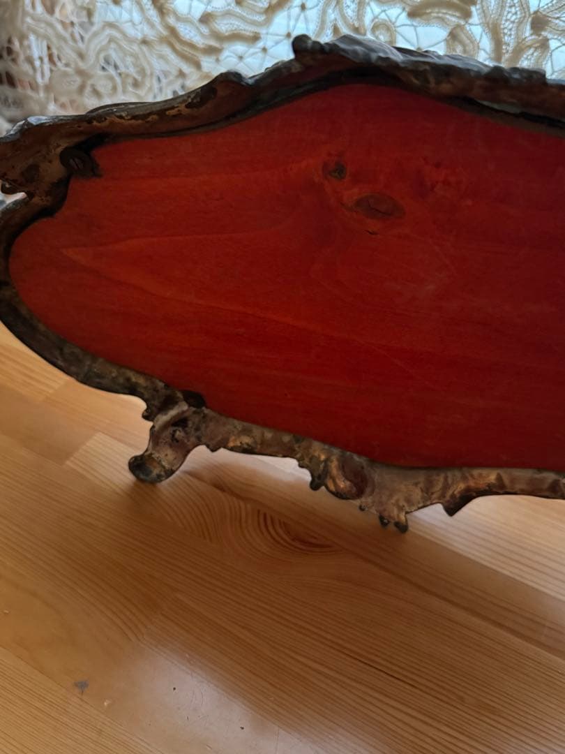 アンティーク ジャルディニエールとミラートレイのセット