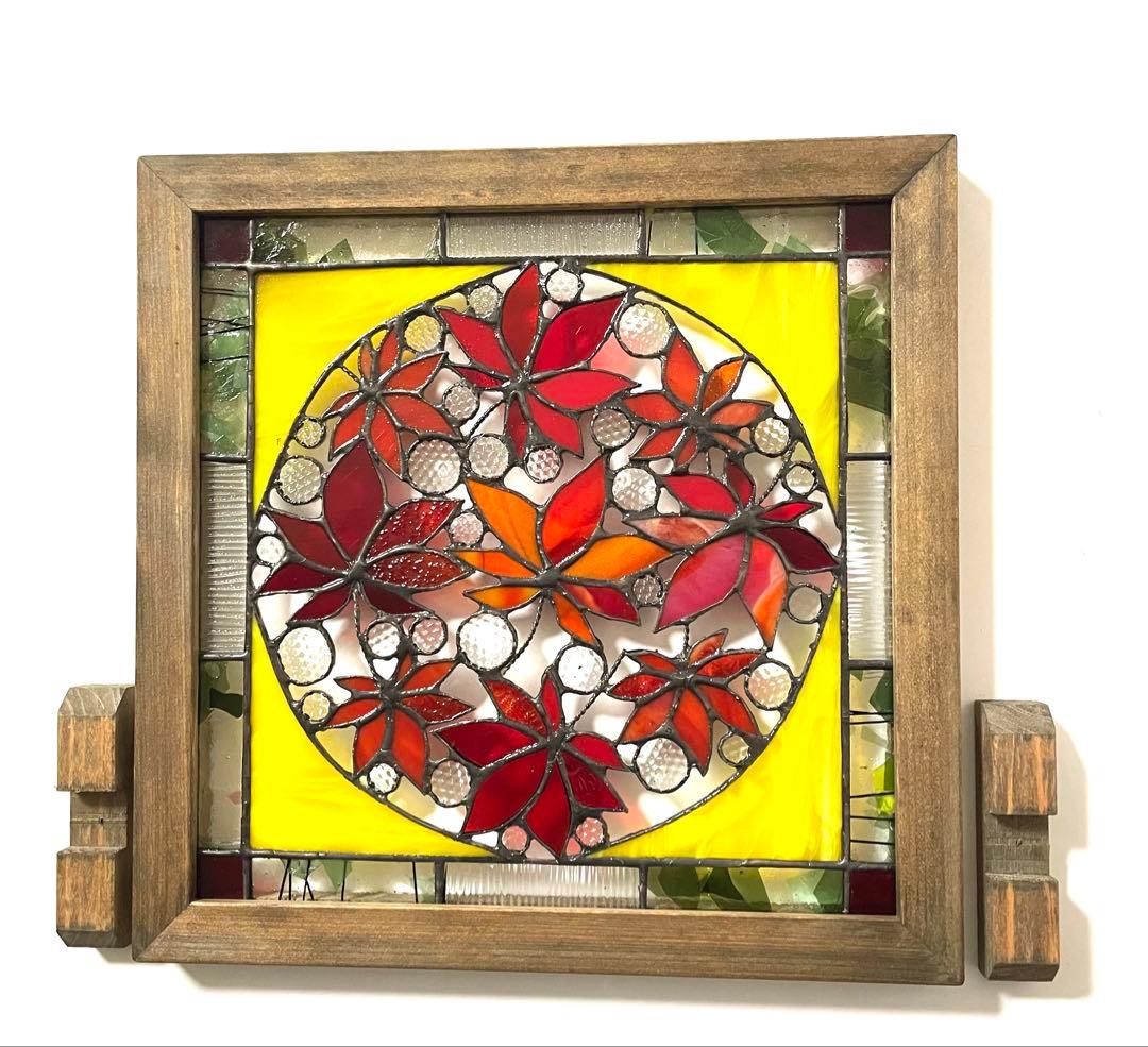 ステンドグラスパネル【紅葉】和モダン