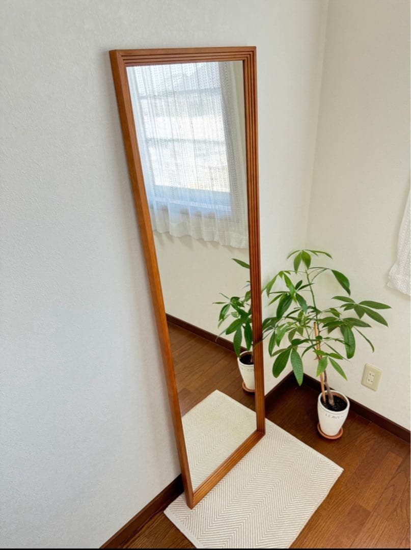 【日本製】カットデザイン　ジャンボミラー　全身鏡