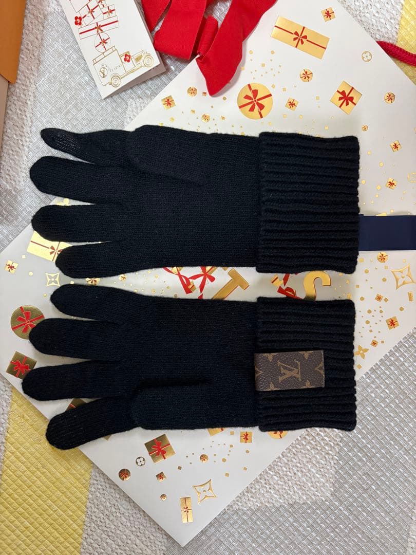 Louis Vuitton ブラックニット手袋