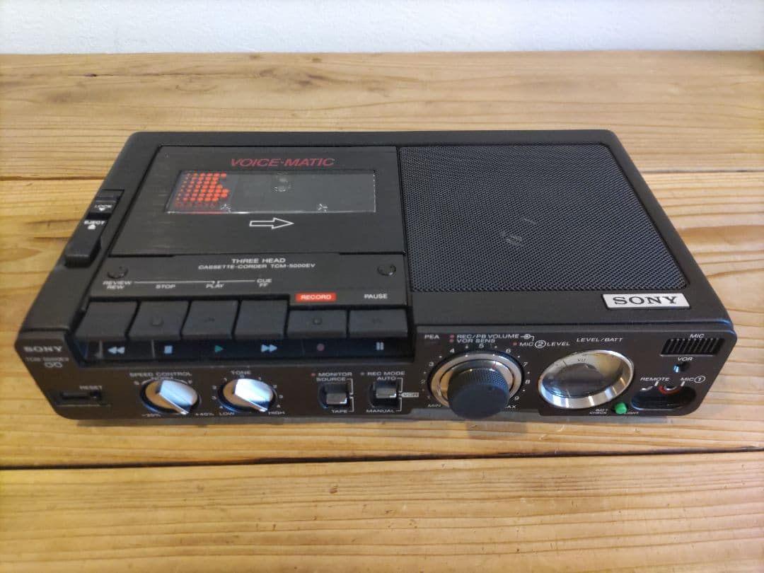 Sony TCM‐5000EV ACアダプター付き　カセットプレーヤー