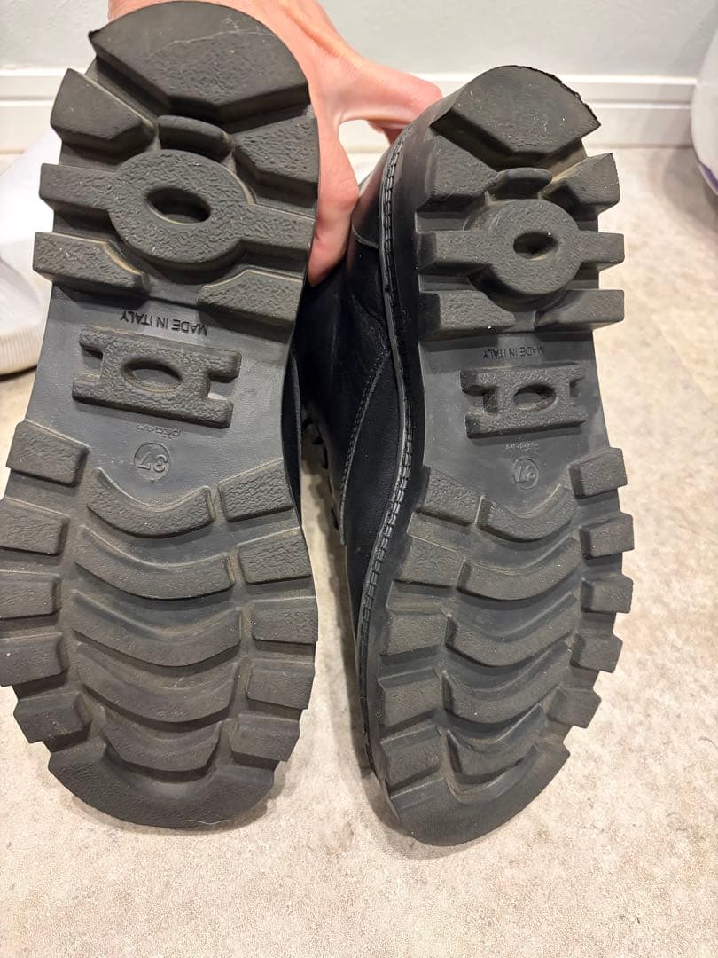 LOEWE 黒 レースアップブーツ