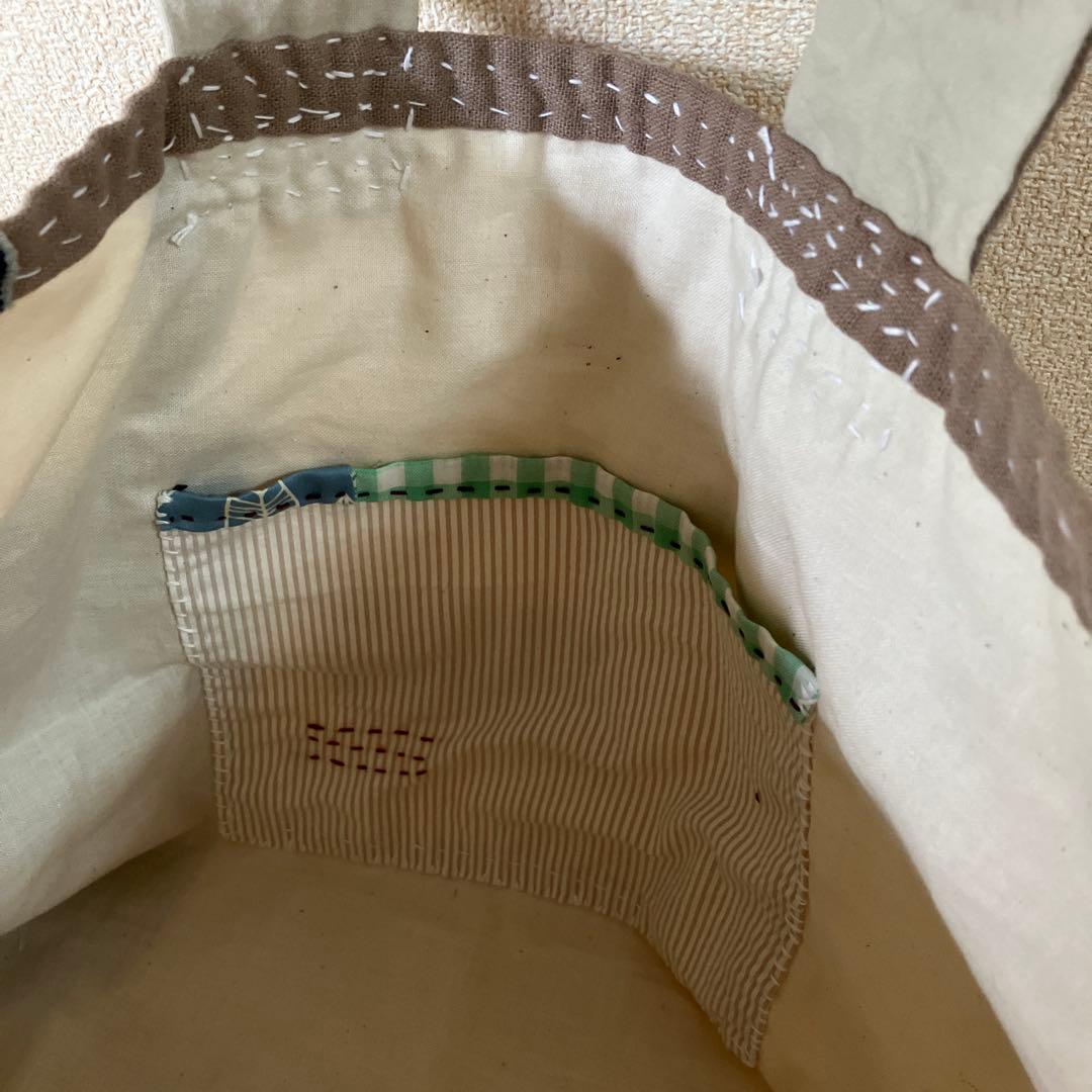 ハンドメイド　ちくちく∴手縫い＊バック　 刺し子　パッチワーク