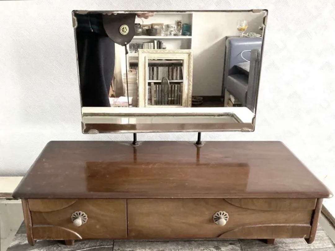 昭和レトロ｜優雅と気品｜ヴィンテージ化粧台 ドレッサー 鏡台【一点もの／鏡付】