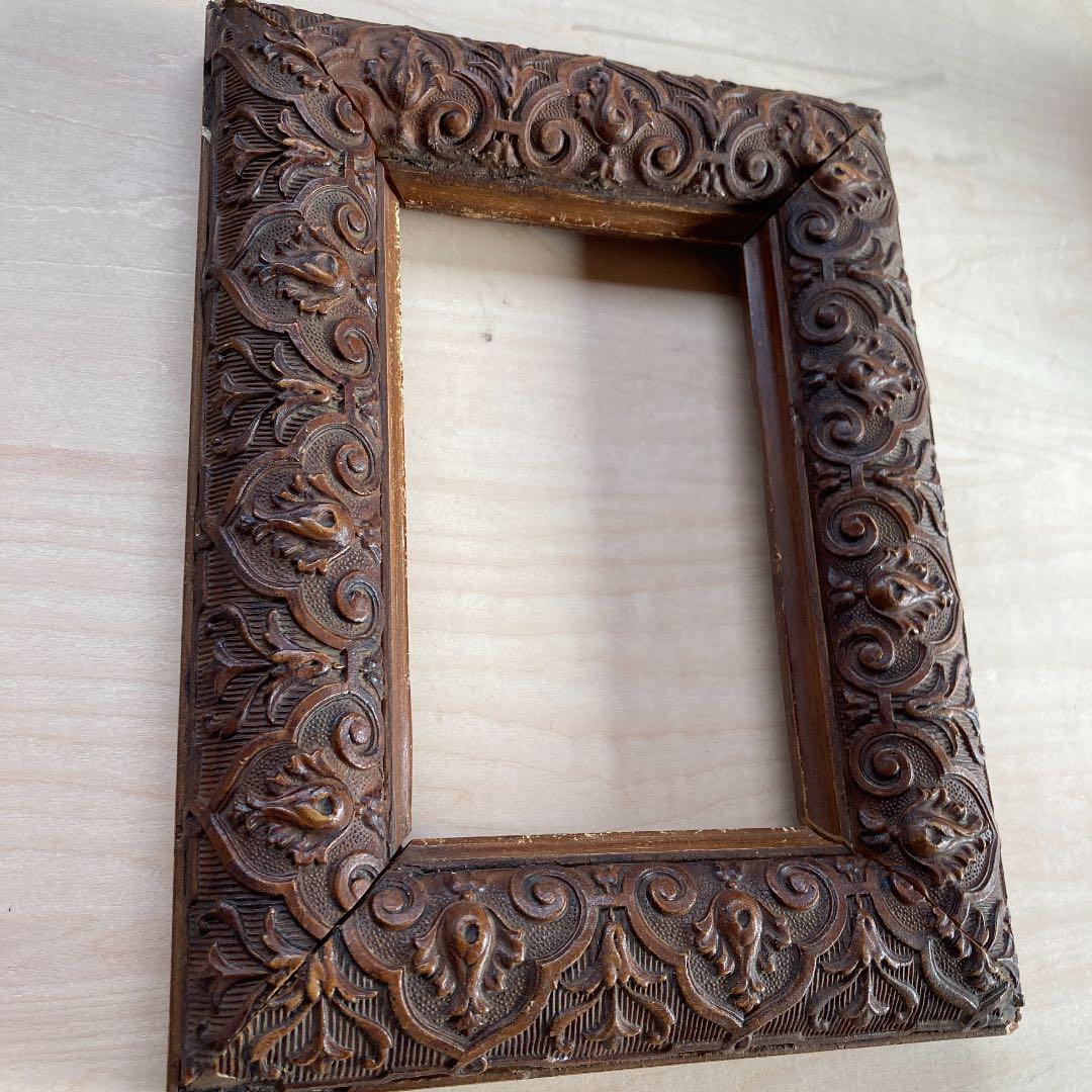19世紀のアンティークフレーム彫刻ゴシック　アトリエ　宗教　教会　ビンテージ