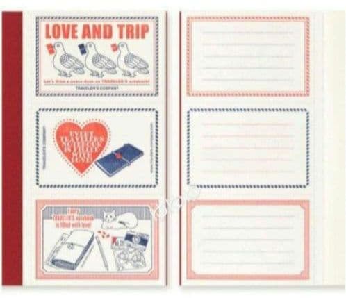トラベラーズノート レギュラーサイズ LOVE AND TRIP レッド 赤