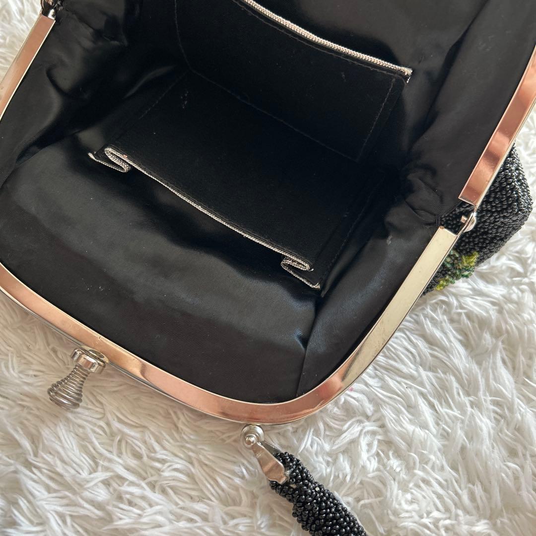 花柄　総ビーズ刺繍 和装用バッグ　ヴィンテージ