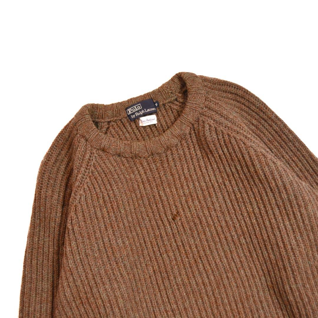 Ralph Laurenラルフローレン 90sウール製フィッシャーマンニットM