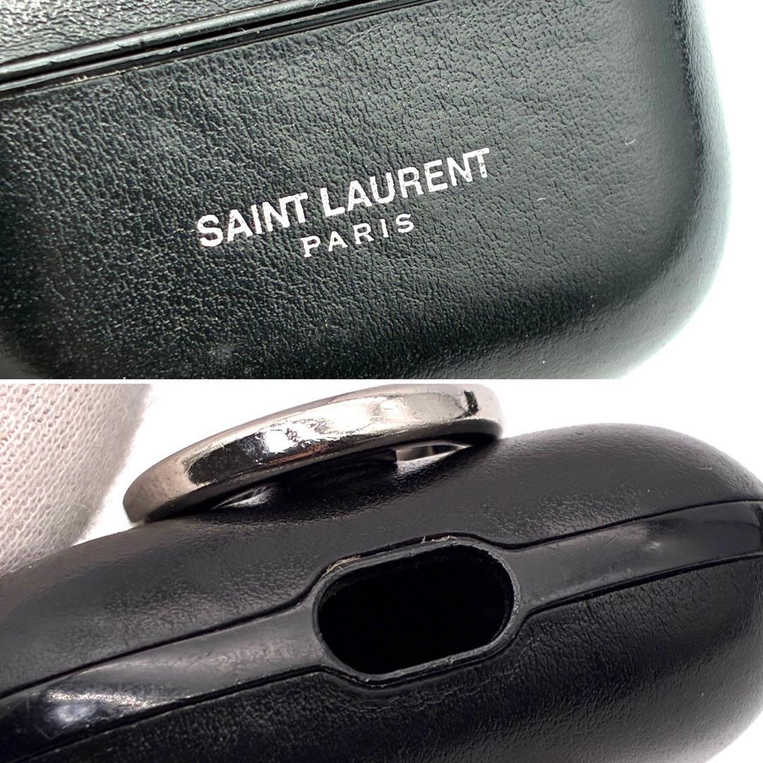 付属品完備・美品 サンローラン airpodspro ケース ロゴ ブラック