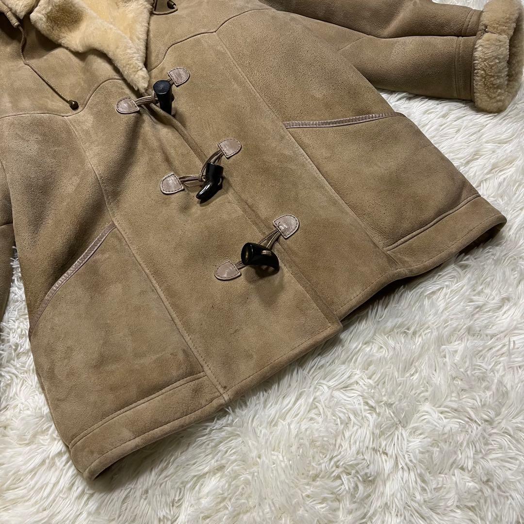 希少✨大きめ✨カンタベリー　ダッフルコート　リアルスエード　リアルムートン　L