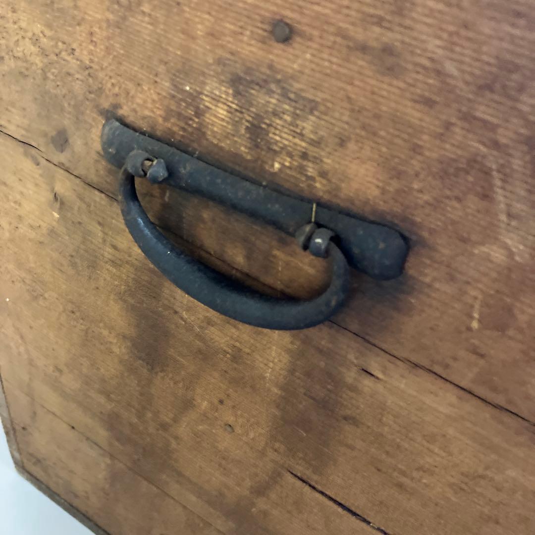 B-4 昭和レトロ 古道具 木製 木箱 ボックス ケース ウッドボックス 収納