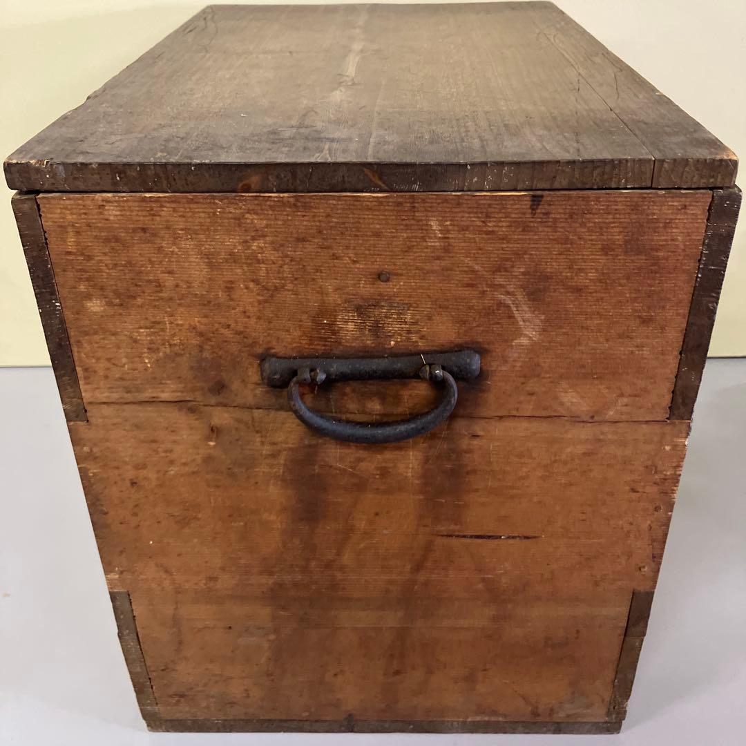 B-4 昭和レトロ 古道具 木製 木箱 ボックス ケース ウッドボックス 収納