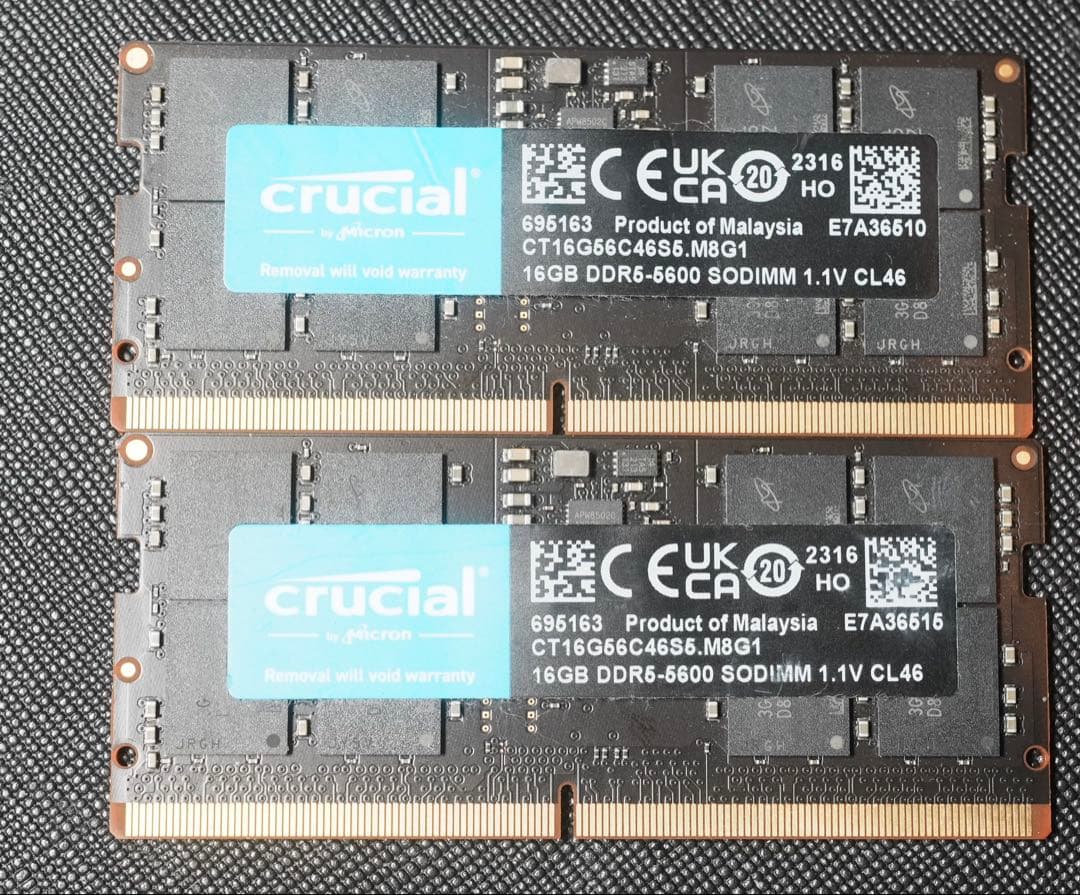 Crucial DDR5 SO-DIMM 16GB×2 5600MHz-CL46