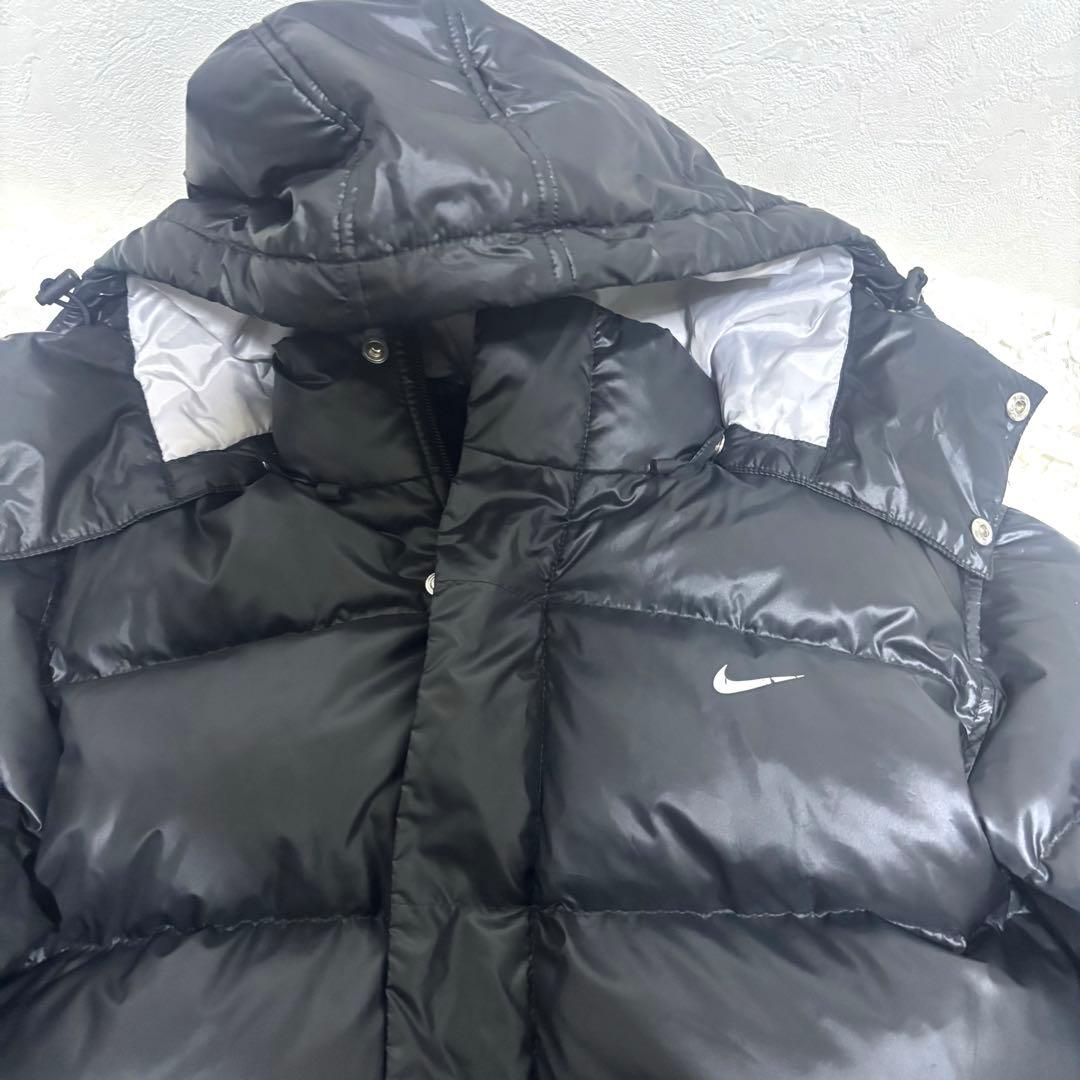 た*ん様 【人気】NIKE ベンチコート L 黒 ダウン 75% フード