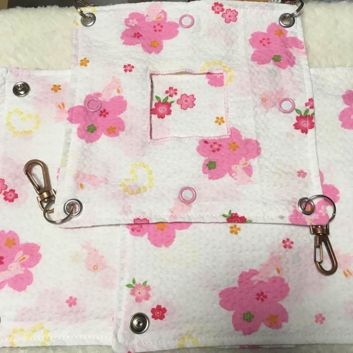 モモンガハウス(うさぎ・ハート・桜柄)夏仕様  涼しい夏生地を使用❗️ 1650円