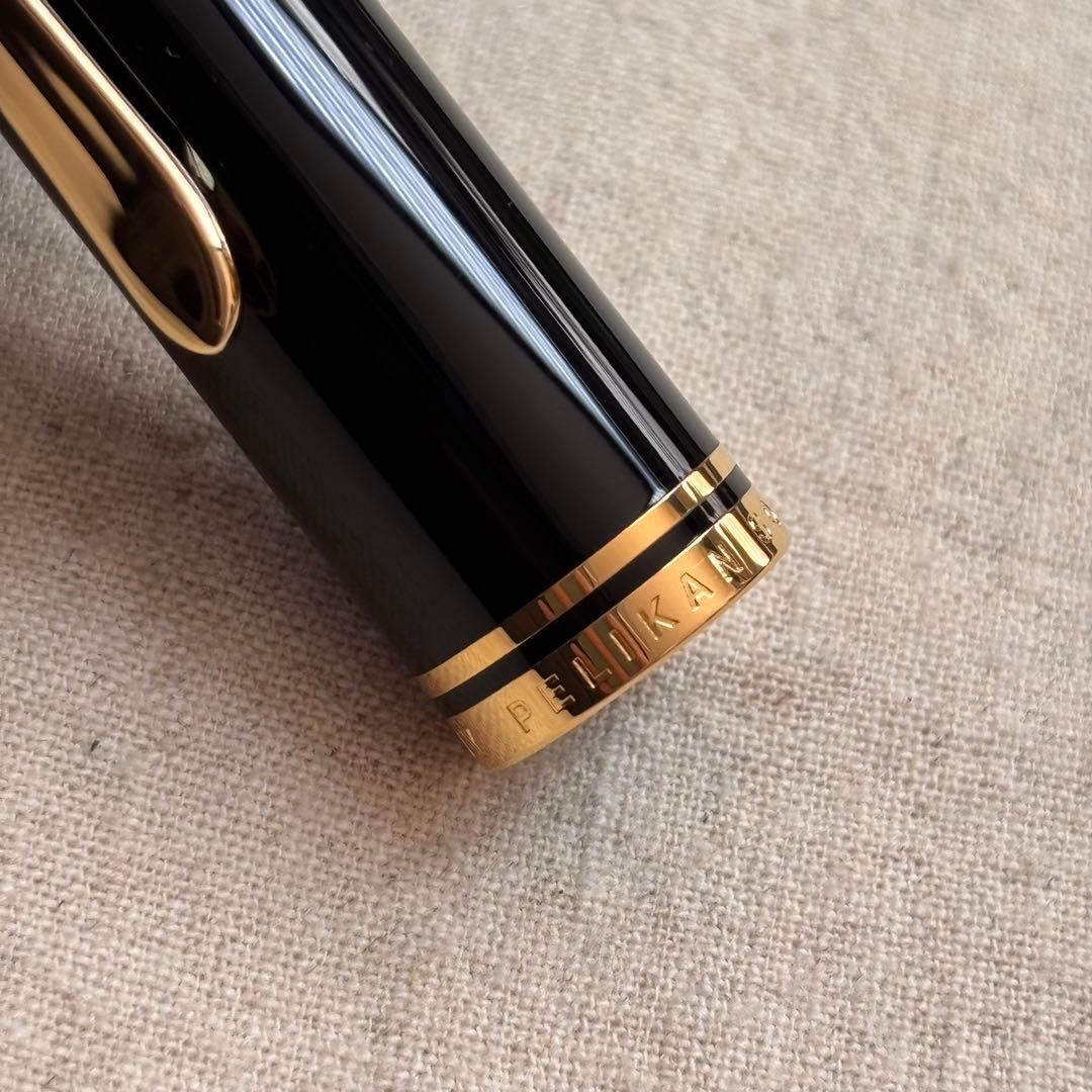 旧型緑縞ペリカンM1000万年筆3Bペン先pf刻印入り pelikan