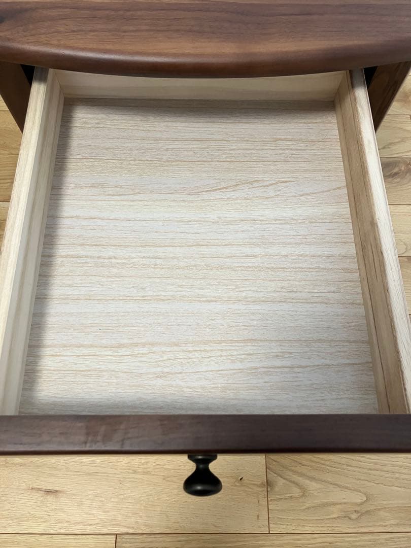 ウォールナット サイドテーブル 引き出し付き