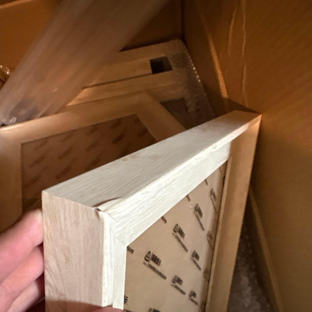 30個セット ホワイトフォトフレーム 木目調 額 額縁 写真立て おしゃれ