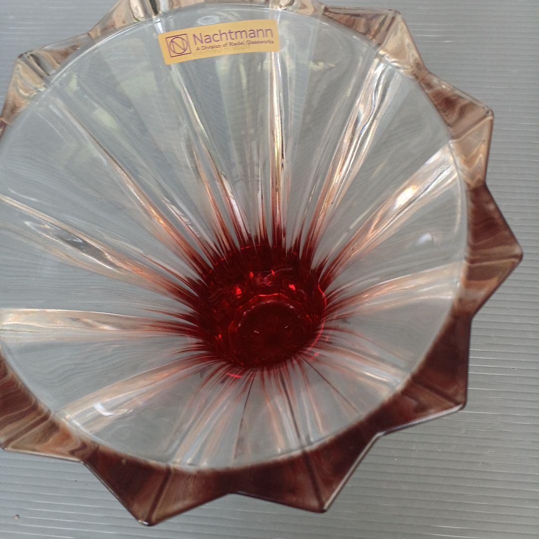 アンティーク　Nachtmann 　フラワーベース　ナハトマン　花瓶　レッド