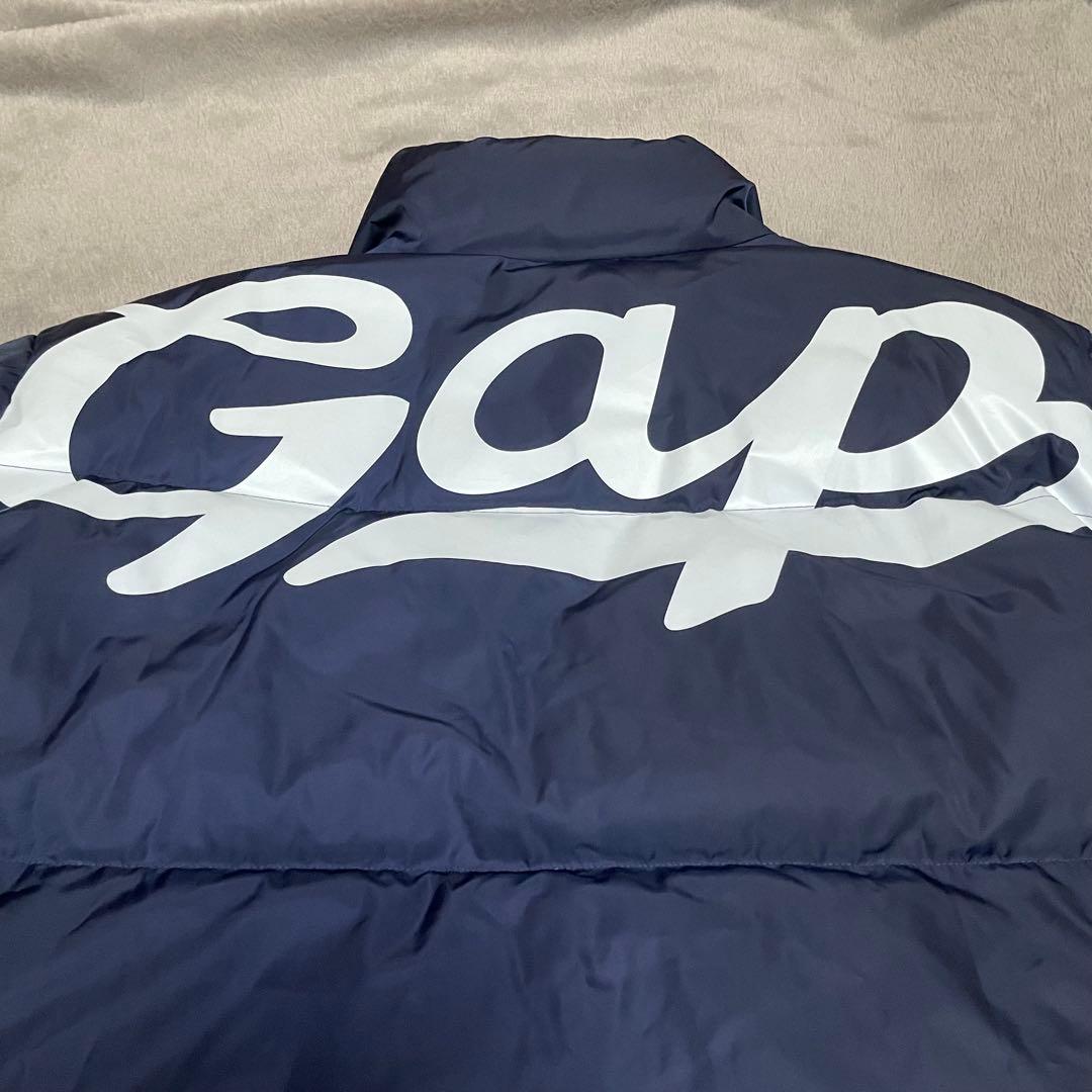 ☆美品☆Gap ネイビー ダウンジャケット ロゴ入り　XL