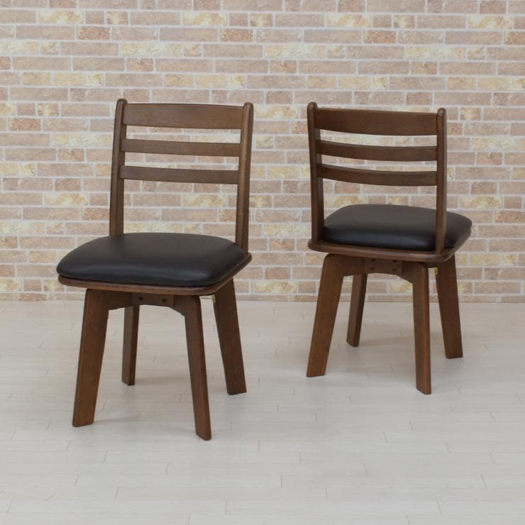 TR DC WH 8脚　回転式ダイニングチェア　ブラウン＊ブラック