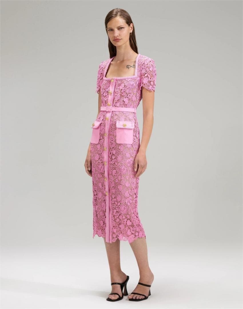 J*#様 セルフポートレイト ワンピース レース ピンク UK12 未使用 Gu