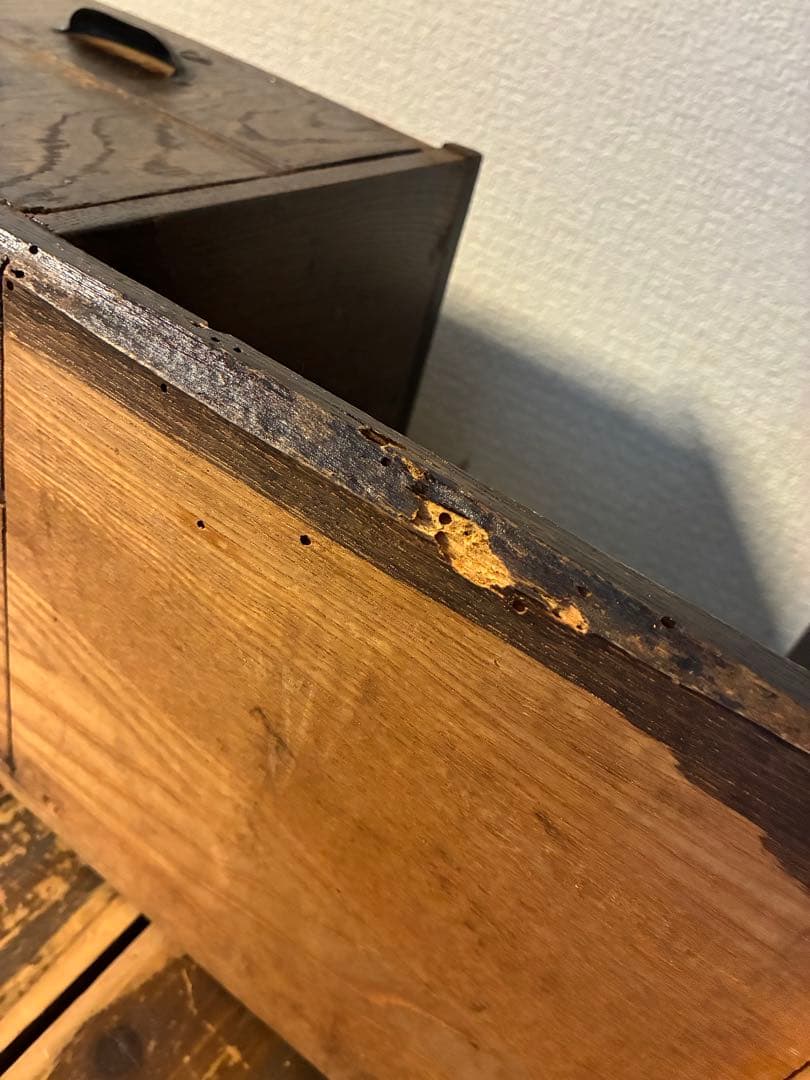 アンティーク　木製　本立て　飾り棚　本棚　古道具　引き出し　レトロ