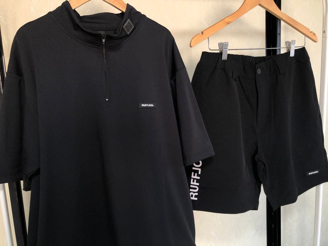 RUFFLOG モックネック　シャツと　ハーフパンツ　セットアップ　サイズL