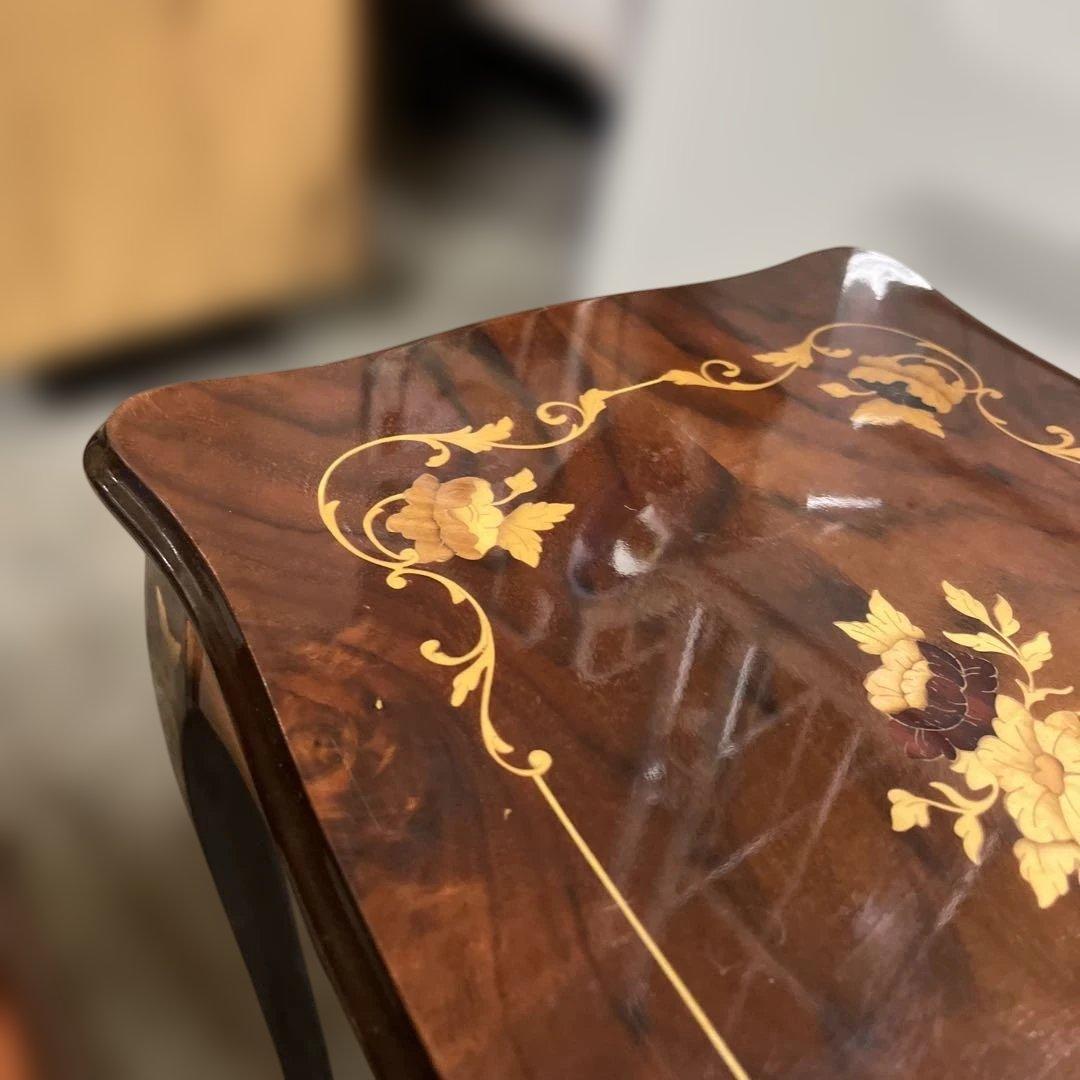 【英アンティーク調】◇ネストテーブル◆象嵌◇猫足◆ヨーロピアン