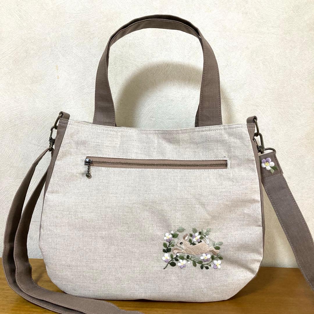 ハンドメイド手刺繍バッグ