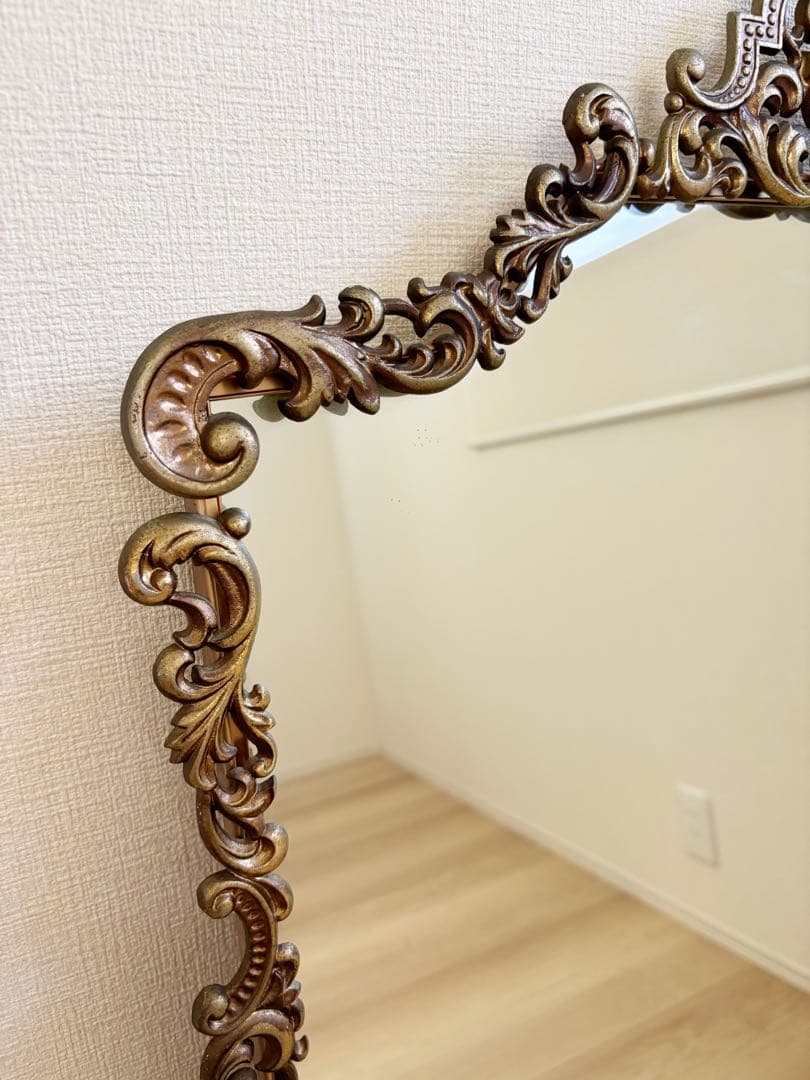 ゴールド アンティーク 壁掛け ミラー ヴィンテージ