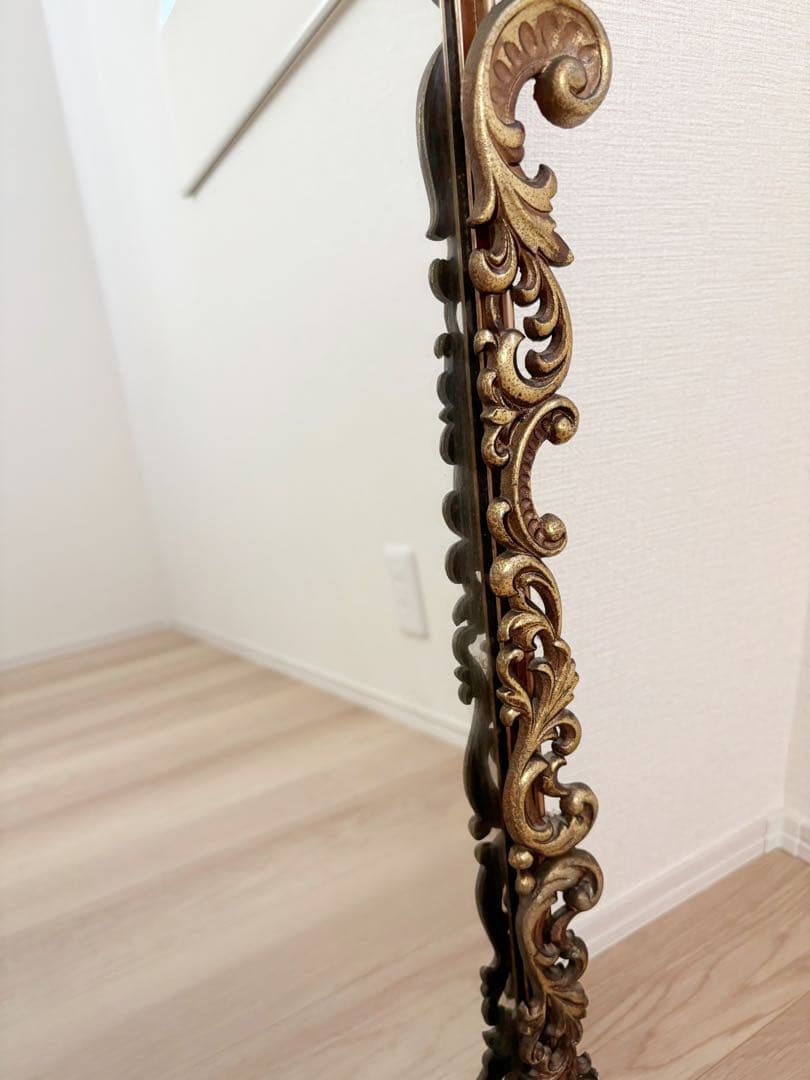 ゴールド アンティーク 壁掛け ミラー ヴィンテージ