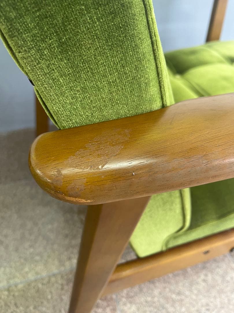 カリモク60 Kチェア モケットグリーン